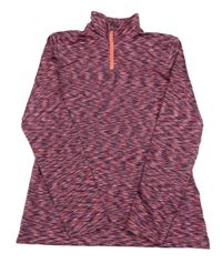 Růžovo-šedá melírovaná funkční sportovní mikina Crivit