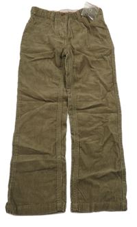 Nové - Hnědé manšestrové kalhoty Lupilu 