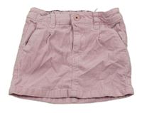 Světlerůžová manšestrová sukně H&M