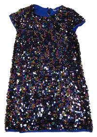 Černé síťované šaty s flitry Nutmeg