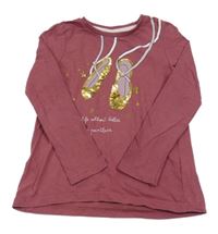 Vínové triko s botičkami little kids