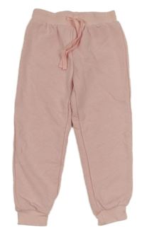 Světlerůžové cuff tepláky Lupilu