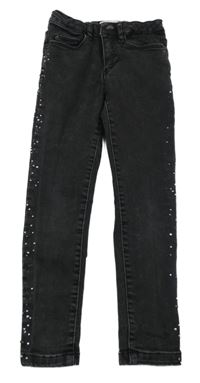 Tmavošedé rifle s kamínky Zara