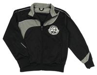 Černo-šedá propínací mikina s nápisem Jako