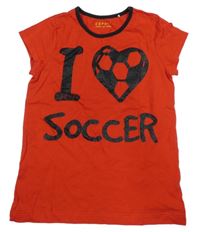 Červené tričko s nápisem Esprit