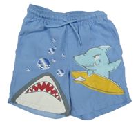 Světlemodré plážové kraťasy se žraloky Sports