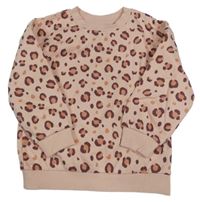 Světlerůžová mikina se vzorem 