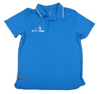 Modré tenisové polo tričko s logem Decathlon 