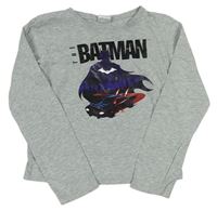 Šedé melírované pyžamové triko s Batmanem