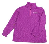 Fialovo-růžová melírovaná sportovní mikina s logem ZIG ZAG