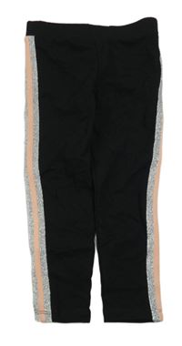 Černé teplákové legíny s pruhy LC WaIKIKI