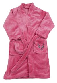 Růžový plyšový župan alive