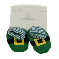 Nové - tmavozelené pletené bačkory - elf St. Bernard vel. 15