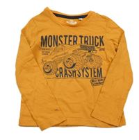 Cihlové triko s monster truckem C&A