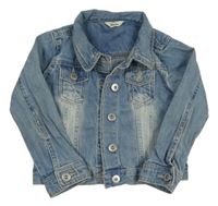 Světlemodrá riflová crop bunda s límečkem M&Co