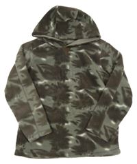Army fleecová mikina s kapucí