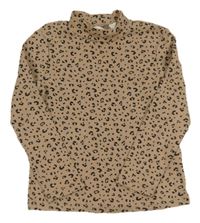 Hnědobéžovo-černý vzorovaný rolák H&M