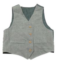 Šedo-tmavošedá melírovaná slavnostní vesta