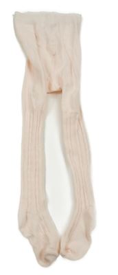 Světlerůžové žebrované punčocháče Baby