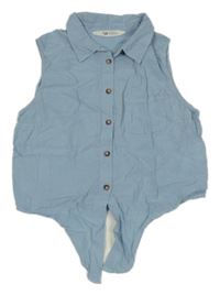 Světlemodrá letní crop halenka H&M