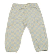 Světlemodro/béžové kostkované cargo tepláky George