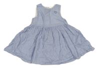 Modro-bílé melírované plátěné šaty se srdíčkem H&M