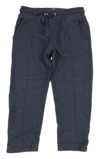 Tmavomodro-modré vzorované teplákové kalhoty F&F