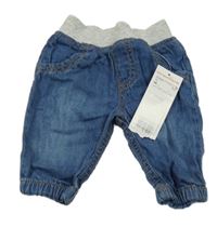 Nové - modré cuff rifle se šedým úpletovým pasem F&F