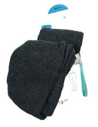 Nové - 2x - Tmavošedé melírované punčocháče PRIMARK