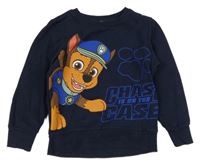 Tmavomodrá mikina s PAW PATROL - Chase nickelodeon