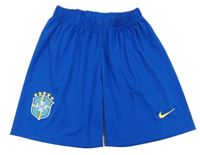 Safírové sportovní fotbalové kraťasy se znakem Nike
