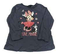Antracitové triko s Minnie Disney