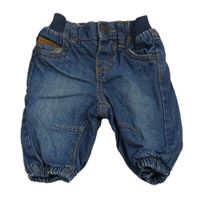 Modré podšité cuff rifle s úpletovým pasem H&M