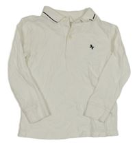 Bílé polo triko s výšivkou H&M