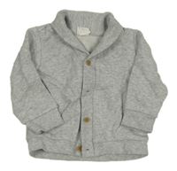 Šedá melírovaná propínací mikina H&M