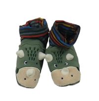 Khaki capáčky s dinosaury vel. 18