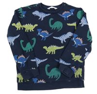 Tmavomodrá mikina s dinosaury M&S