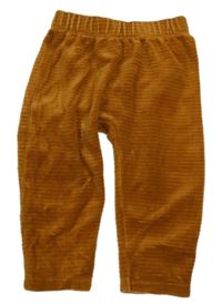 Medové žebrované sametové tepláky C&A