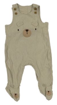 Hnědé žebrované dupačky s medvědem George