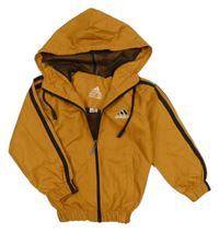 Medová šusťáková sportovní bunda s kapucí Adidas