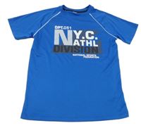 Modré sportovní tričko s nápisem Zeeman