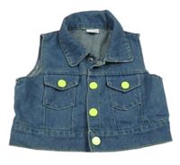 Modrá riflová vesta