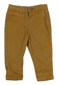 Hnědé plátěné chino kalhoty Denim Co.