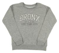 Šedá melírovaná mikina s nápisem Primark