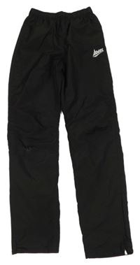 Černé šusťákové podšité kalhoty