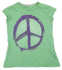 Zelené tričko se znakem míru Esprit