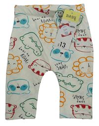 Nové - Smetanové lehké tepláky se zvířaty Matalan