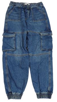 Modré jogger cargo cuff rifle Denim Co.