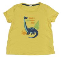 Žluté tričko s dinosaurem Pocopiano