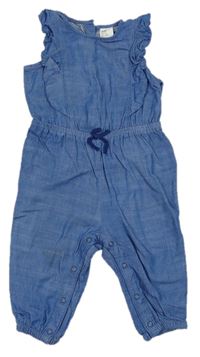 Modrý lehký riflový kalhotový overal H&M